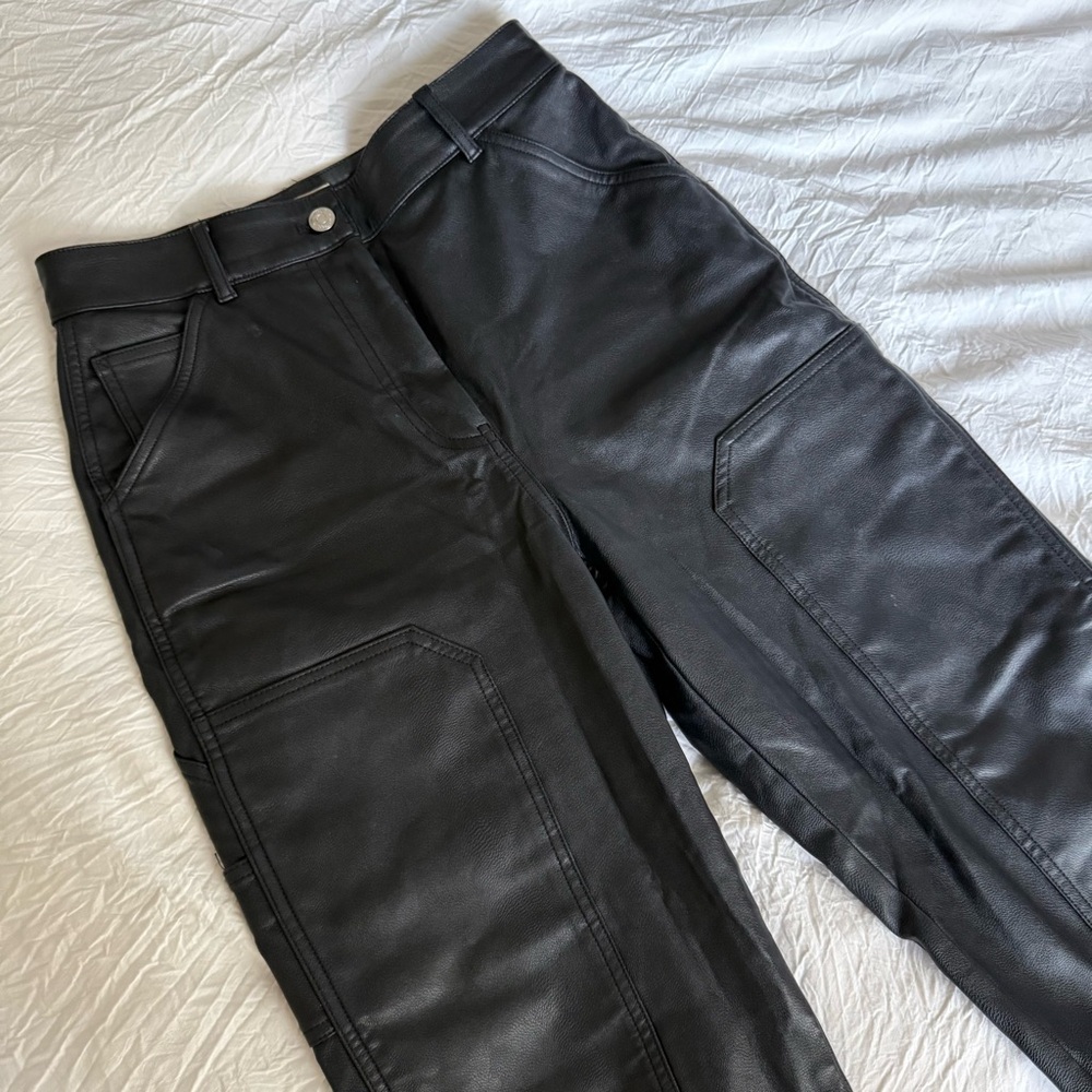 Aritzia Wilfred leather cargo pants